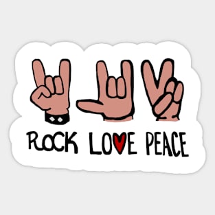 Rock Love Peace Sticker